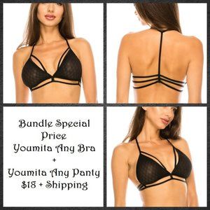 Youmita Geometric Mesh Bralette  ​
